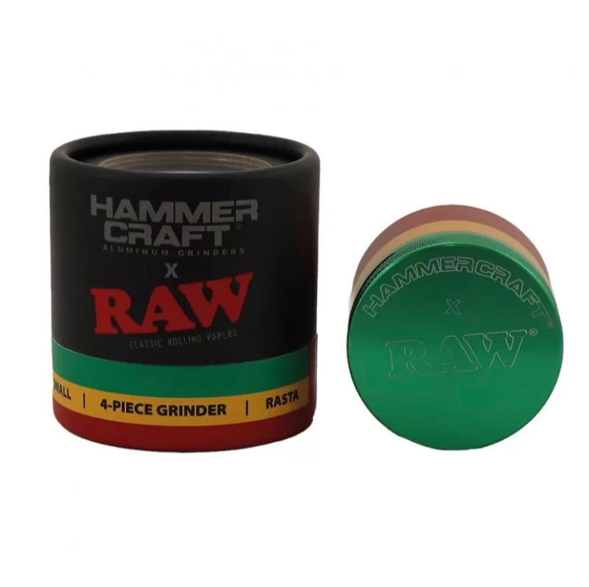 RAW Hammer Craft Grinder in Alluminio Rasta Medio 4 Parti