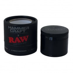 RAW Hammer Craft Grinder in Alluminio Nero Medio 4 Parti