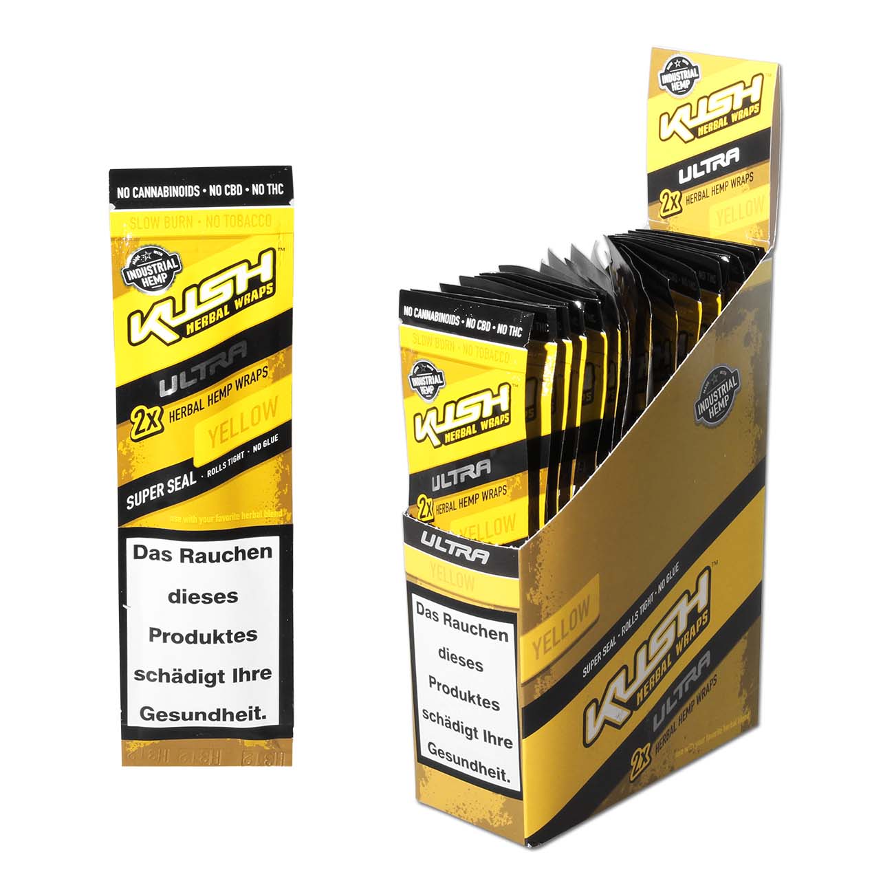 BLUNT KUSH ULTRA HERBAL CONICAL – YELLOW
