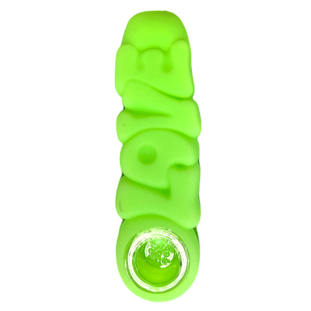 Pipa In Silicone-Love Silicone Pipe Green 12cm