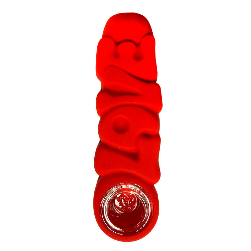 Pipa In Silicone-Love Silicone Pipe Red 12cm